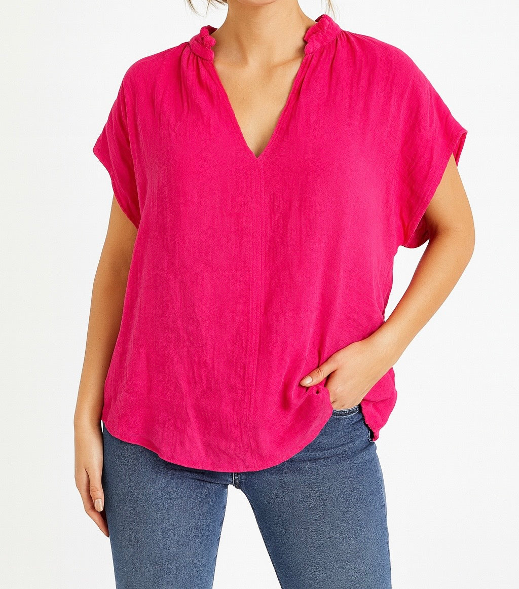 V-Neck Relaxed Fit Blouse