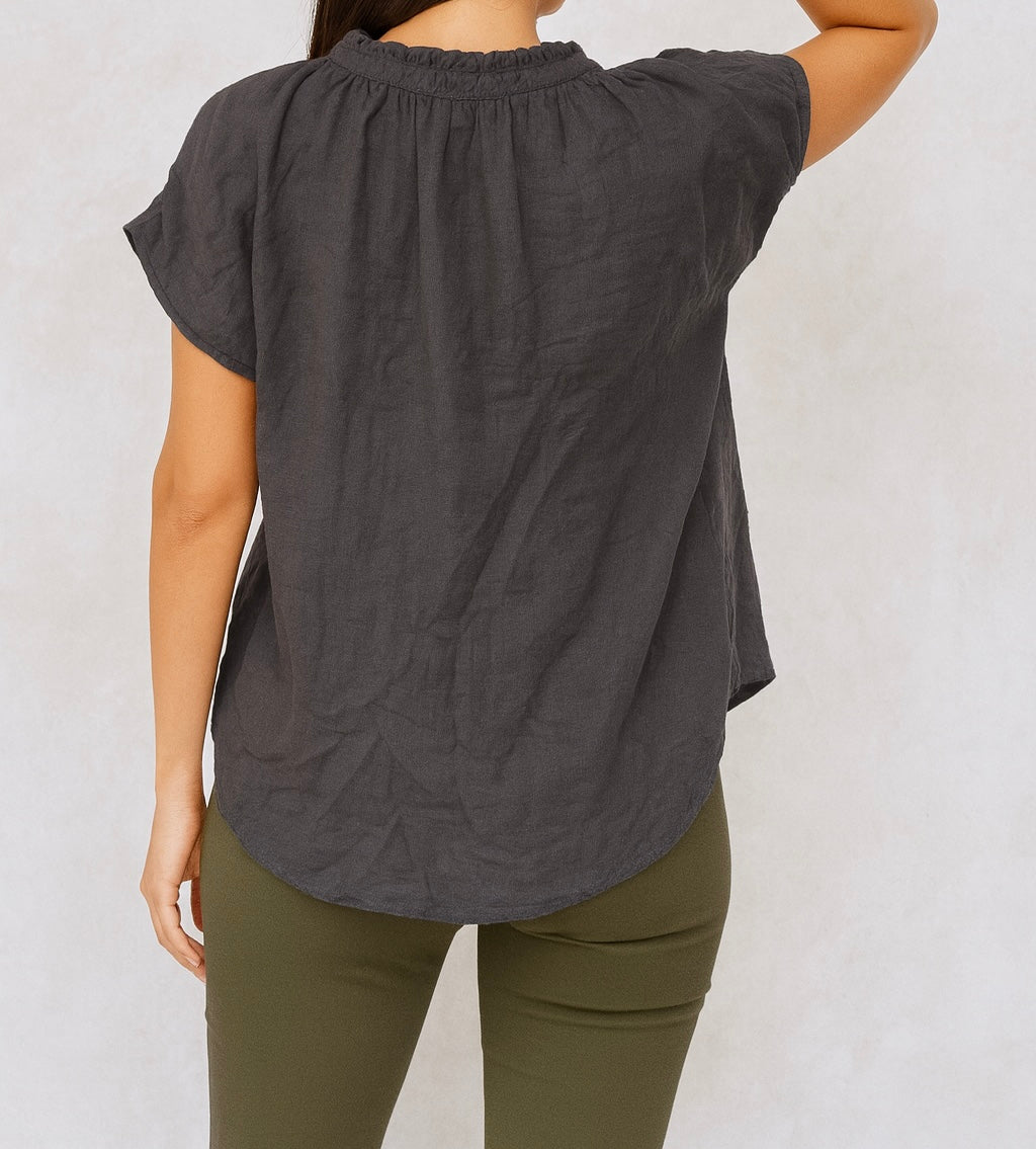V-Neck Relaxed Fit Blouse