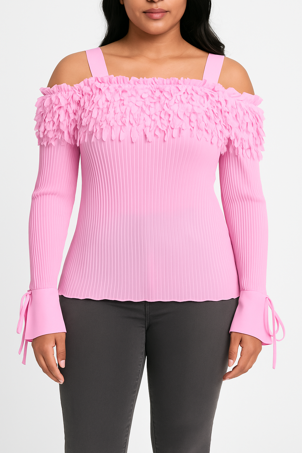 Ladies Off shoulder Frill top