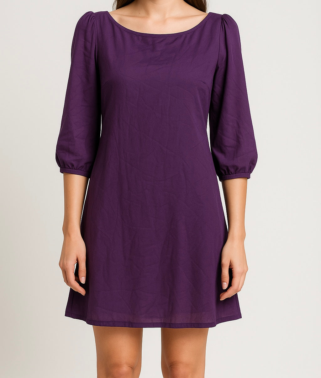 Elegant Ruffled Dress with back Bow