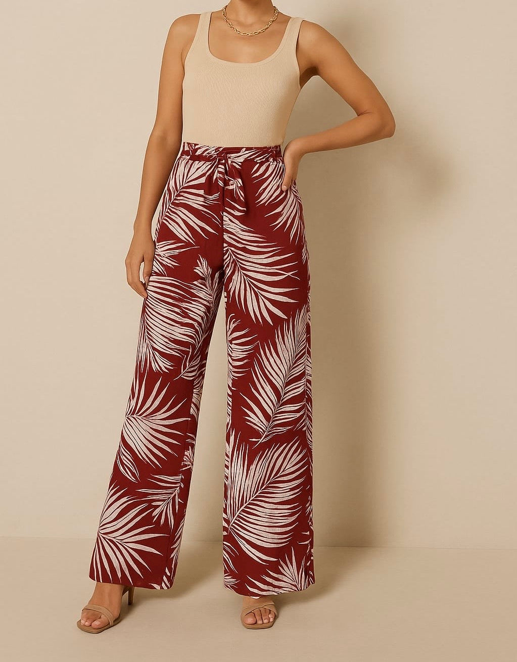 Palm Breeze Palazzo Pants