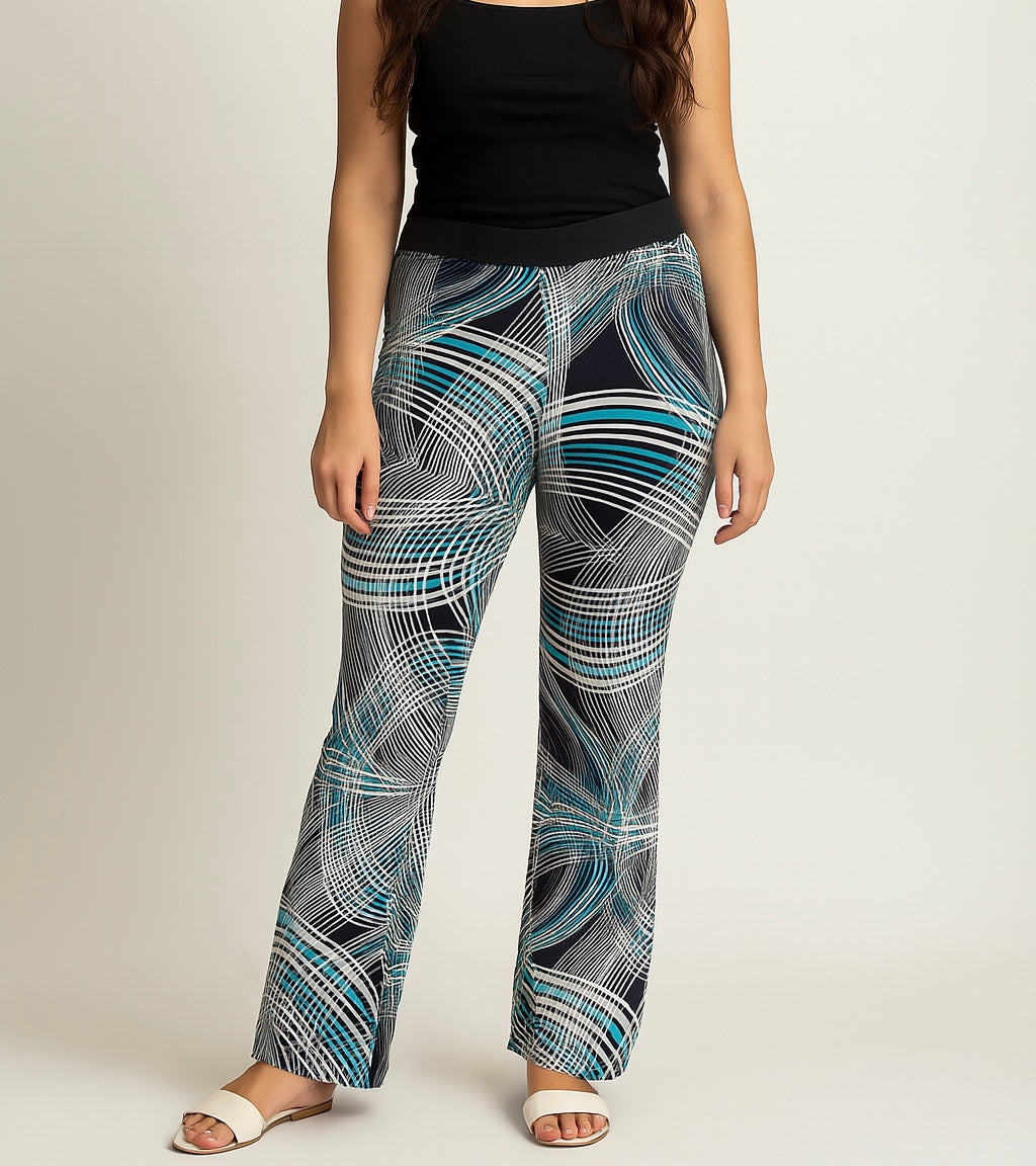 Geo Swirl Flared Pants