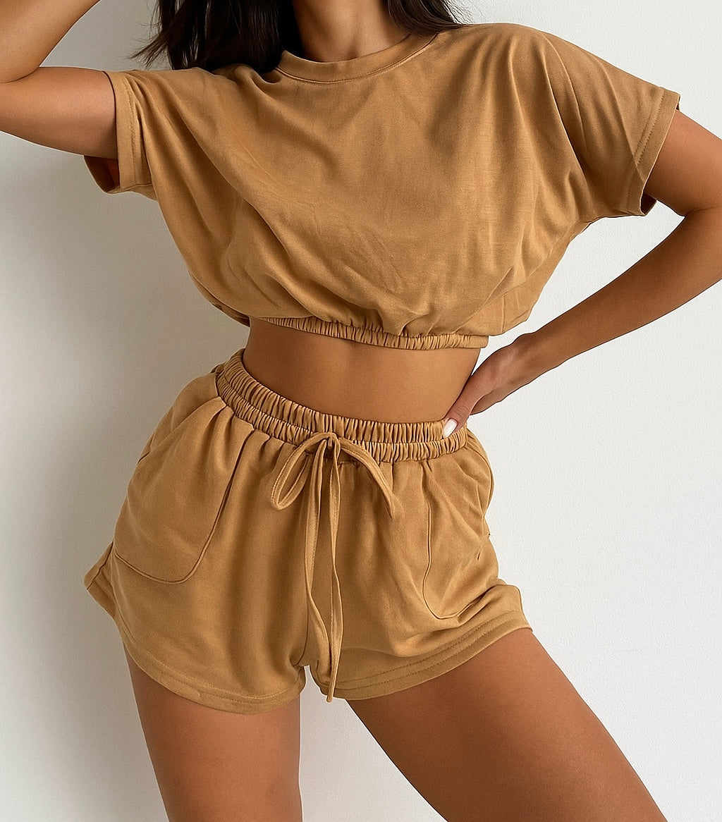 Drawstring Two-Piece Lounge Set