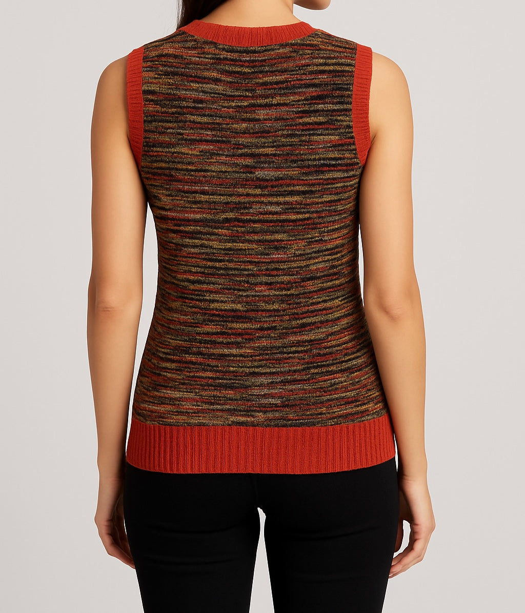 Autumn Breeze Sleeveless Knit Top