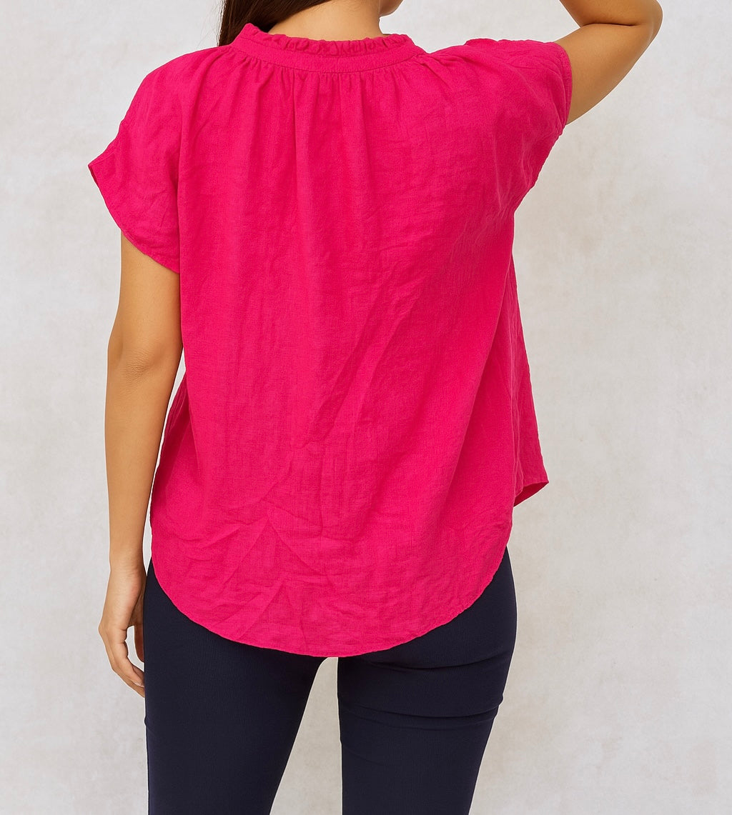V-Neck Relaxed Fit Blouse