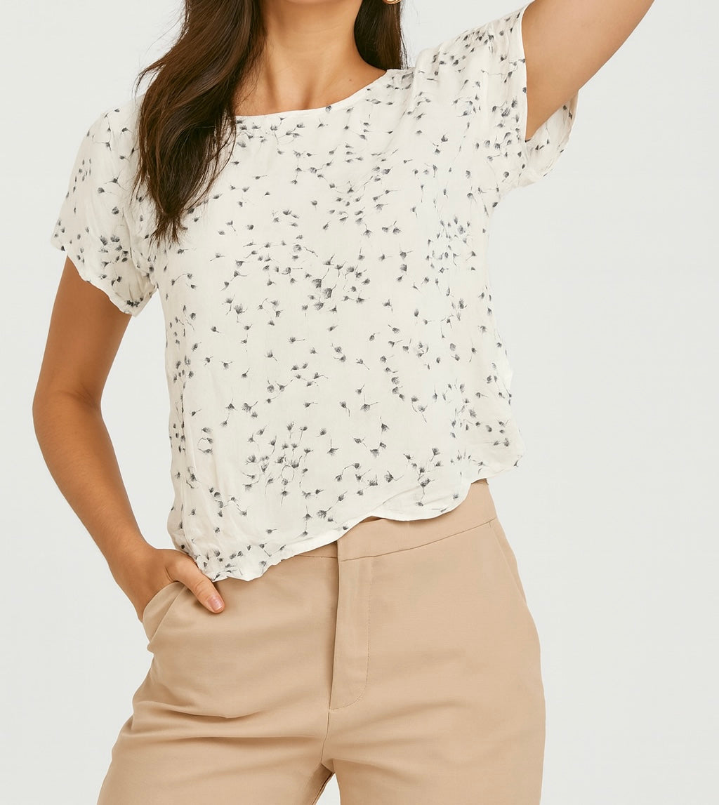 Printed Casual Short Sleeve Top