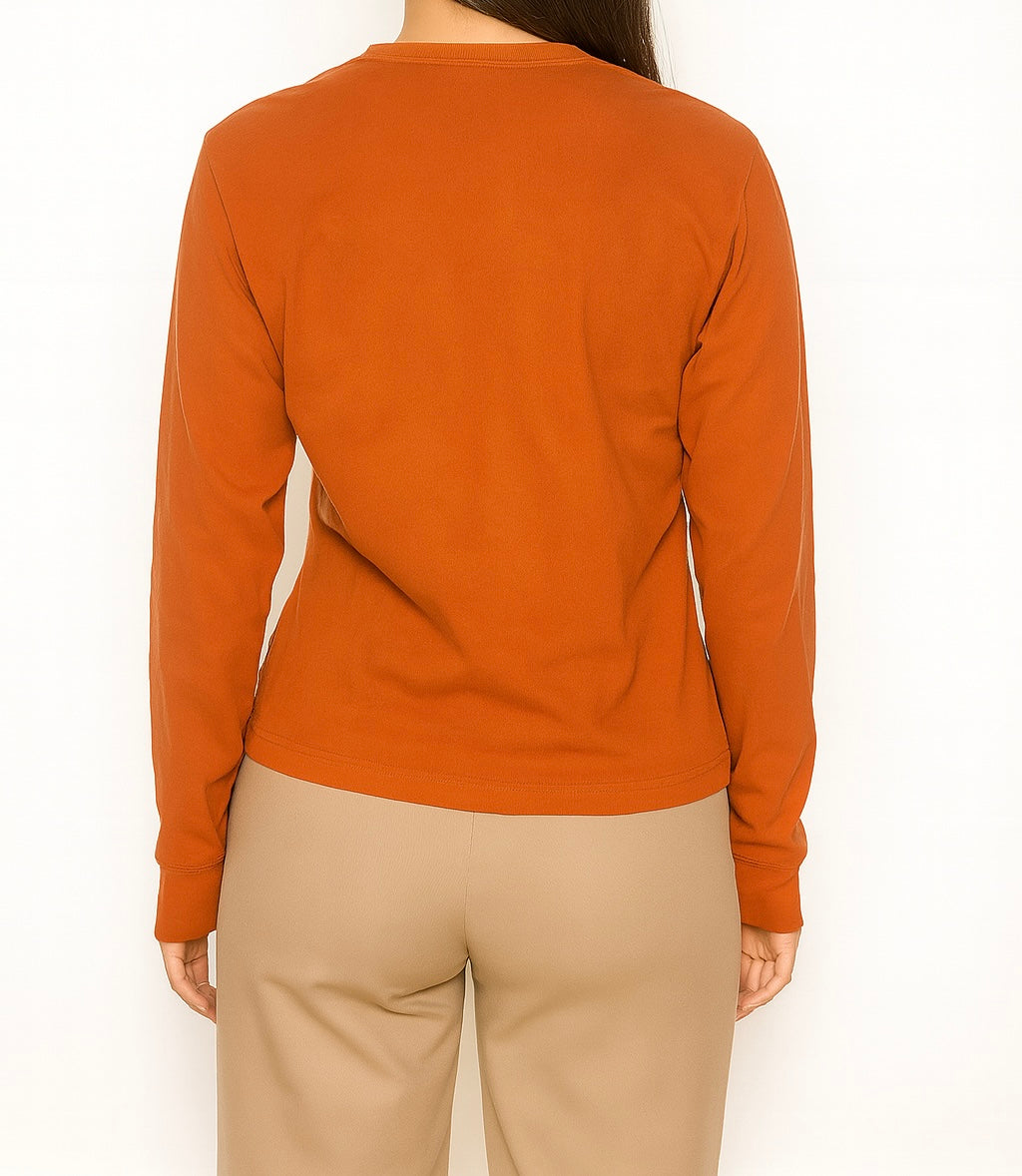 Rust Orange Long Sleeve T-Shirt