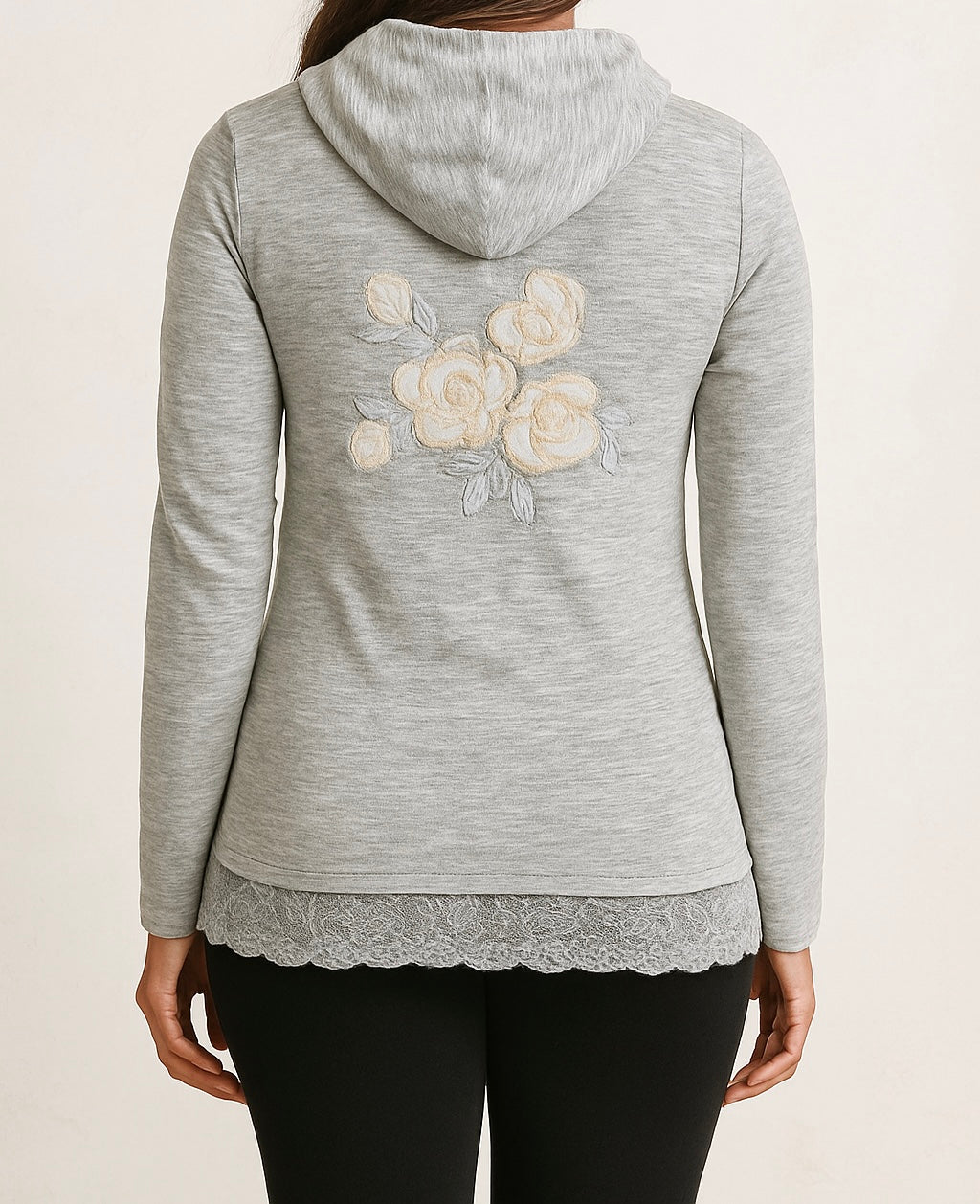 Women's Gray Zip-Up Hoodie
