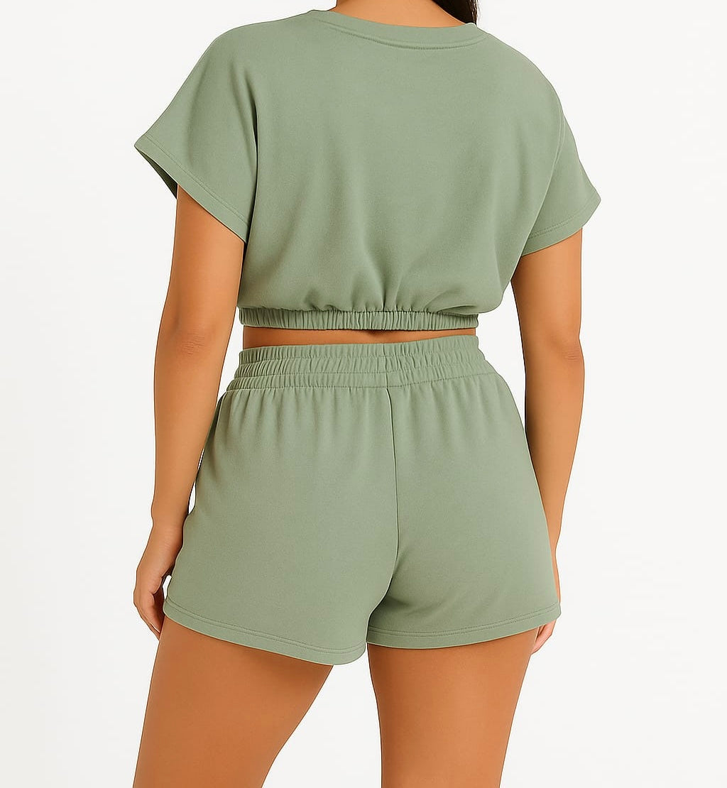 Drawstring Two-Piece Lounge Set