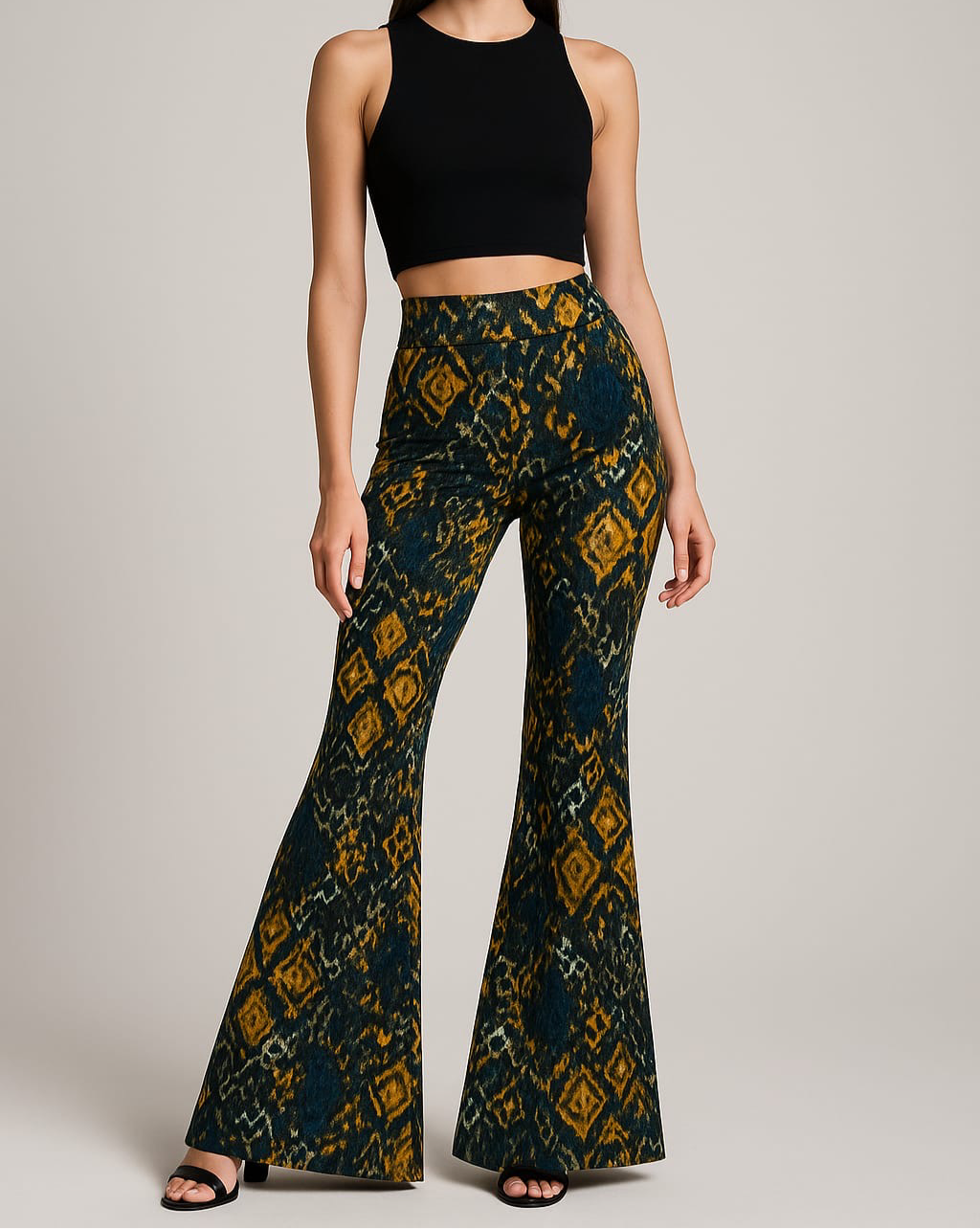 Midnight Tribal Flare Pants