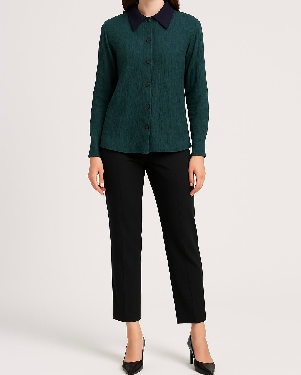 Elegant 2-Piece Formal Set – Button-Up Shirt & Tapered Pants