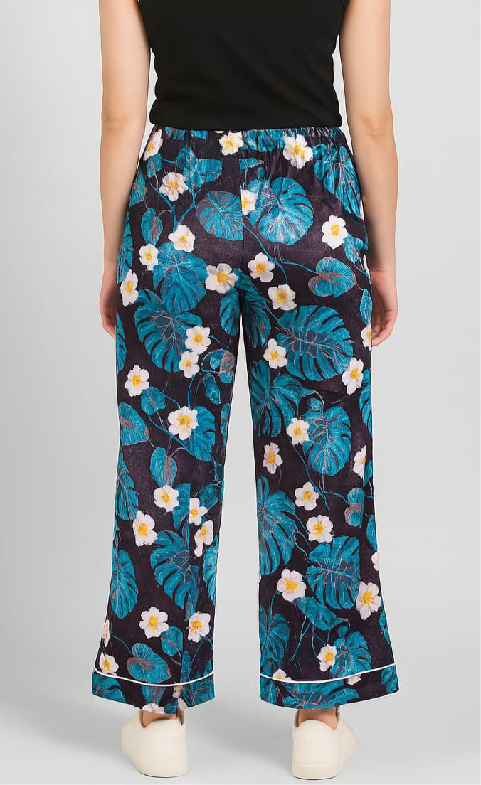Turq Floral valvet lower