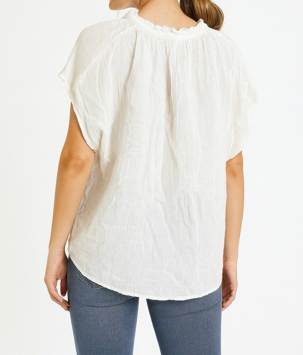 V-Neck Relaxed Fit Blouse