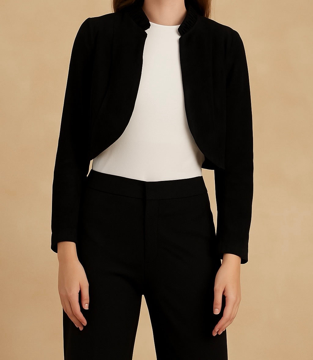 Women's Black Cropped Blazer