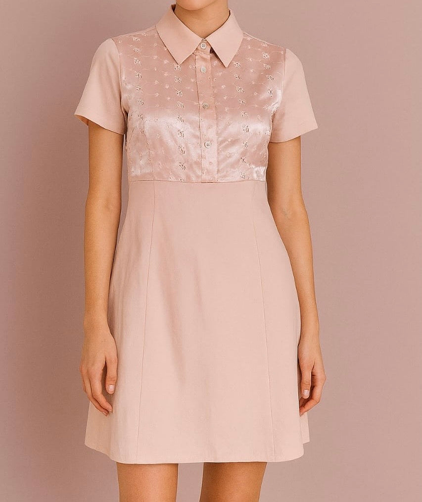 Collared A-Line Mini Dress