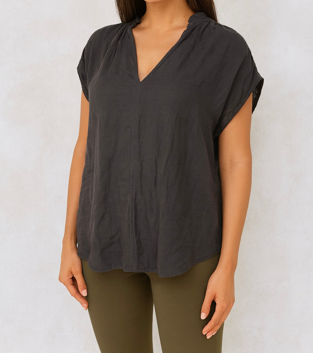 V-Neck Relaxed Fit Blouse