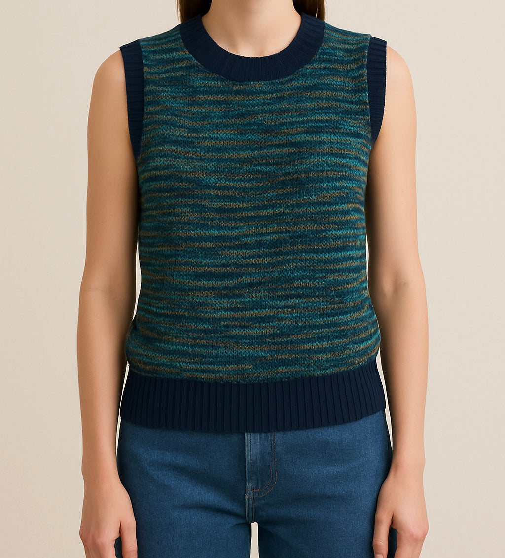 Autumn Breeze Sleeveless Knit Top