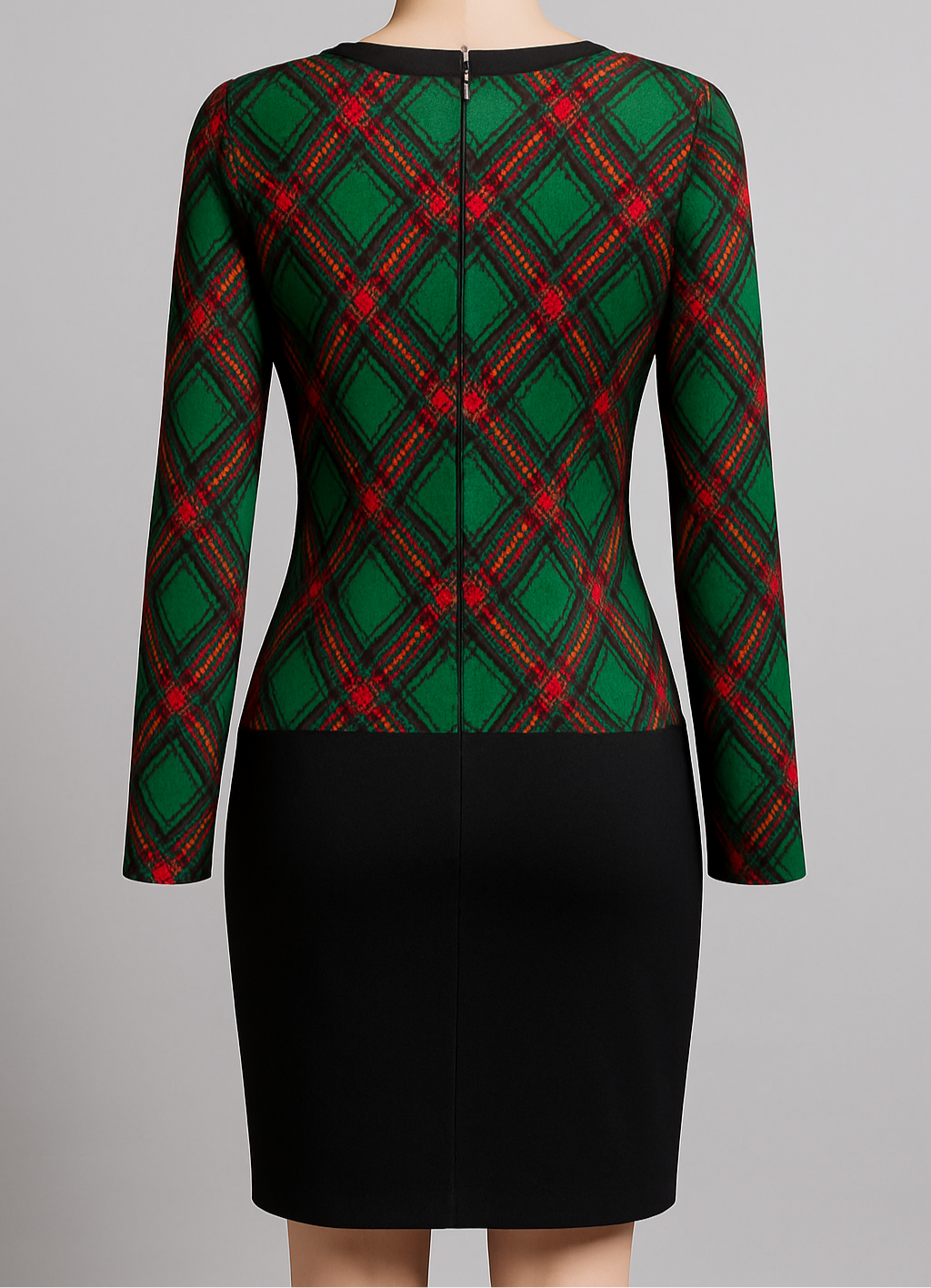 Festive Tartan Pattern Sweater