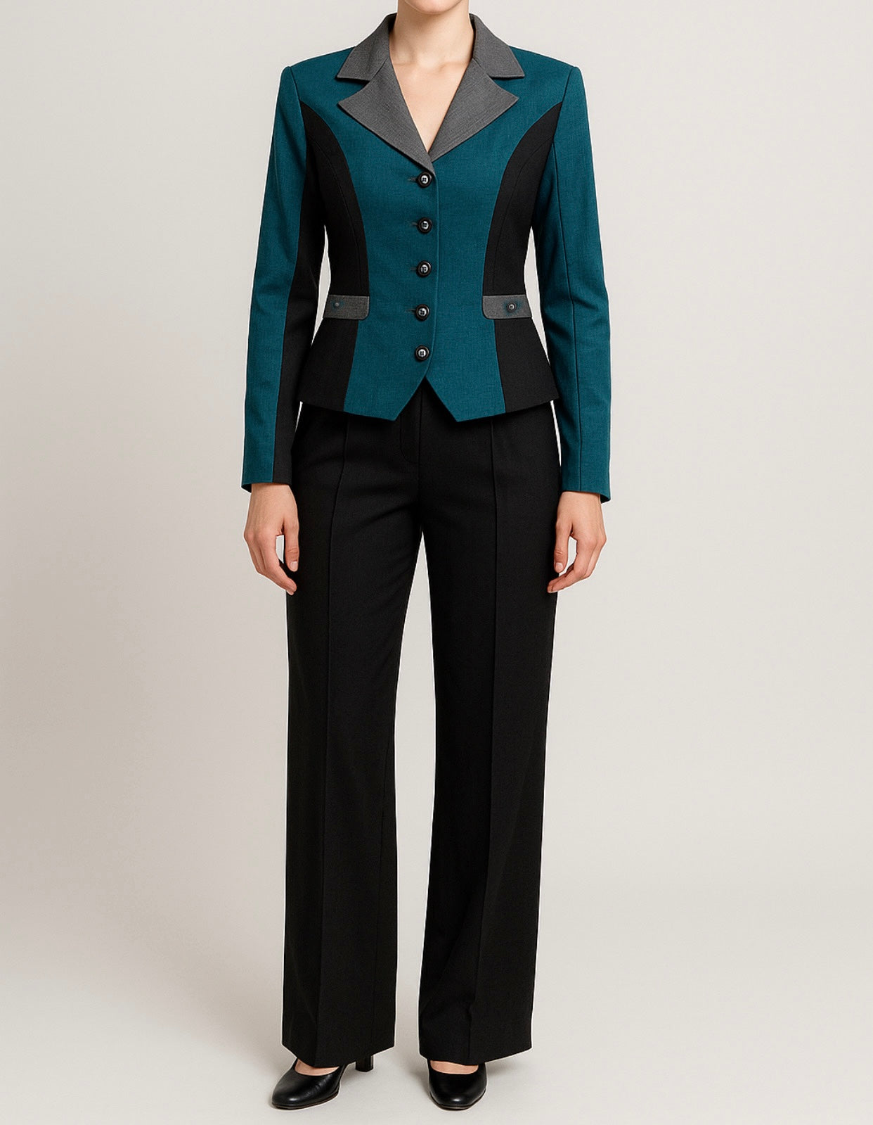 Color Block Pant And Blazer