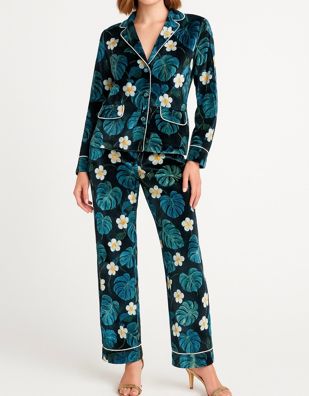 Tropical Floral Pajama Set