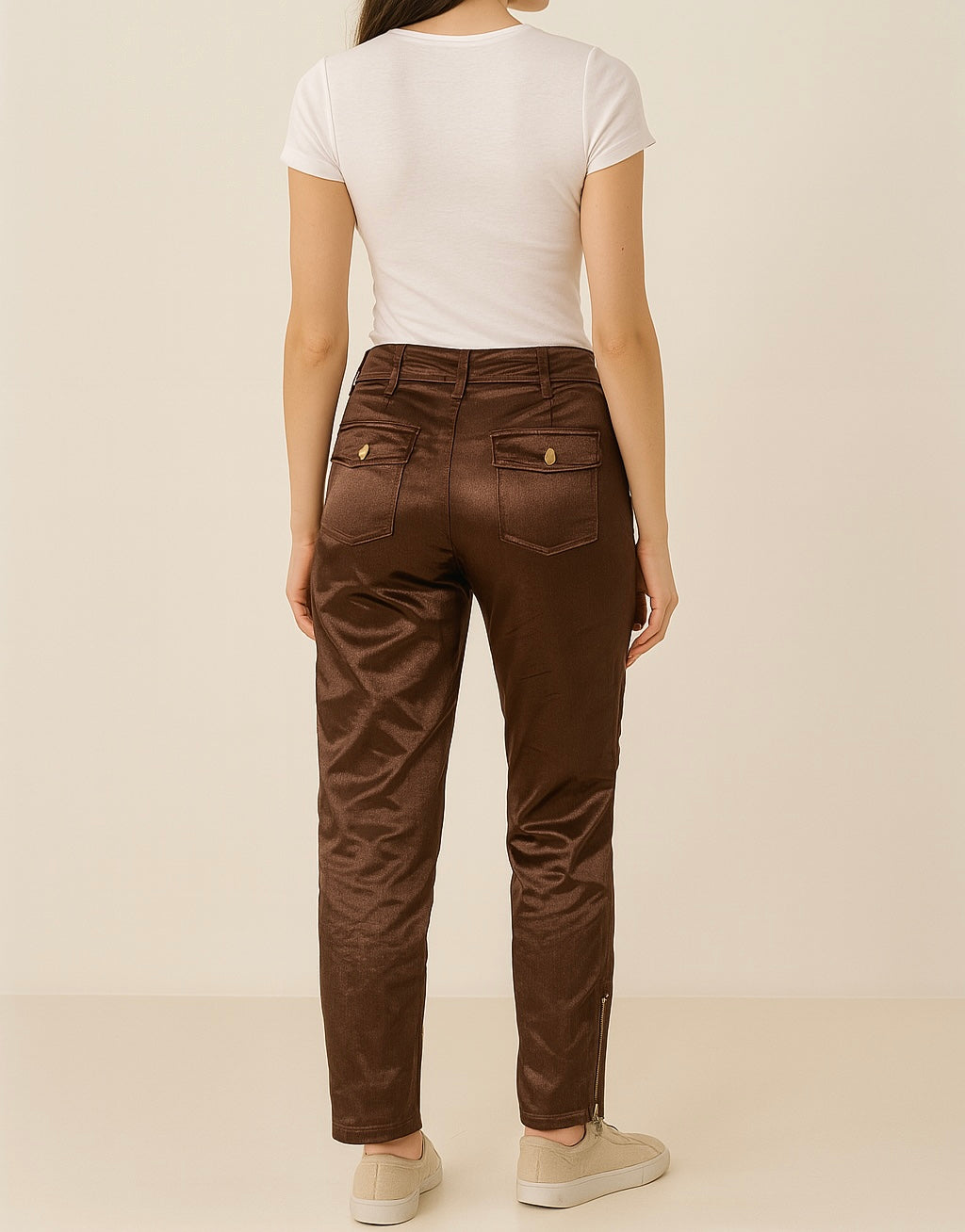 Shimmer Brown Utility Pants