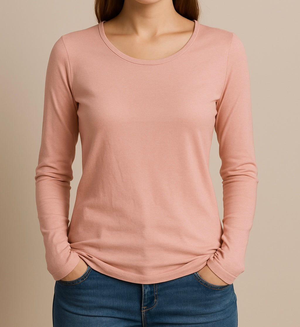 Light Pink Zip-Up Hoodie with Pockets