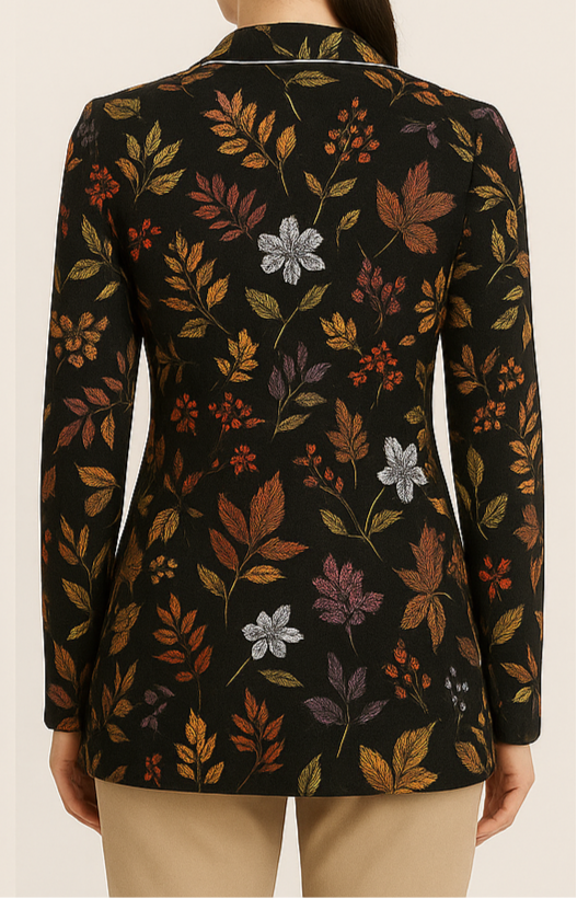 blazer floral multi black color