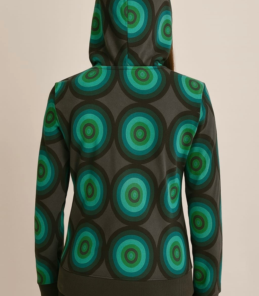 Girls' Printed Zip-Up Hoodie