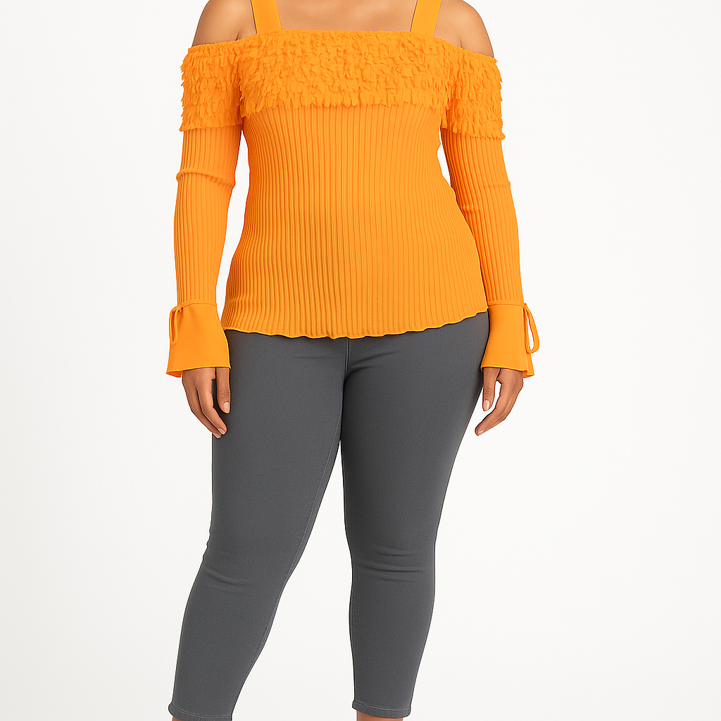 Ladies Off shoulder Frill top