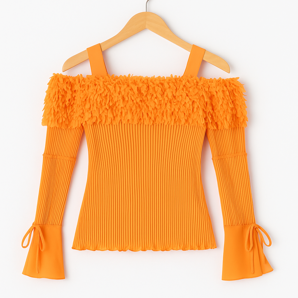 Ladies Off shoulder Frill top