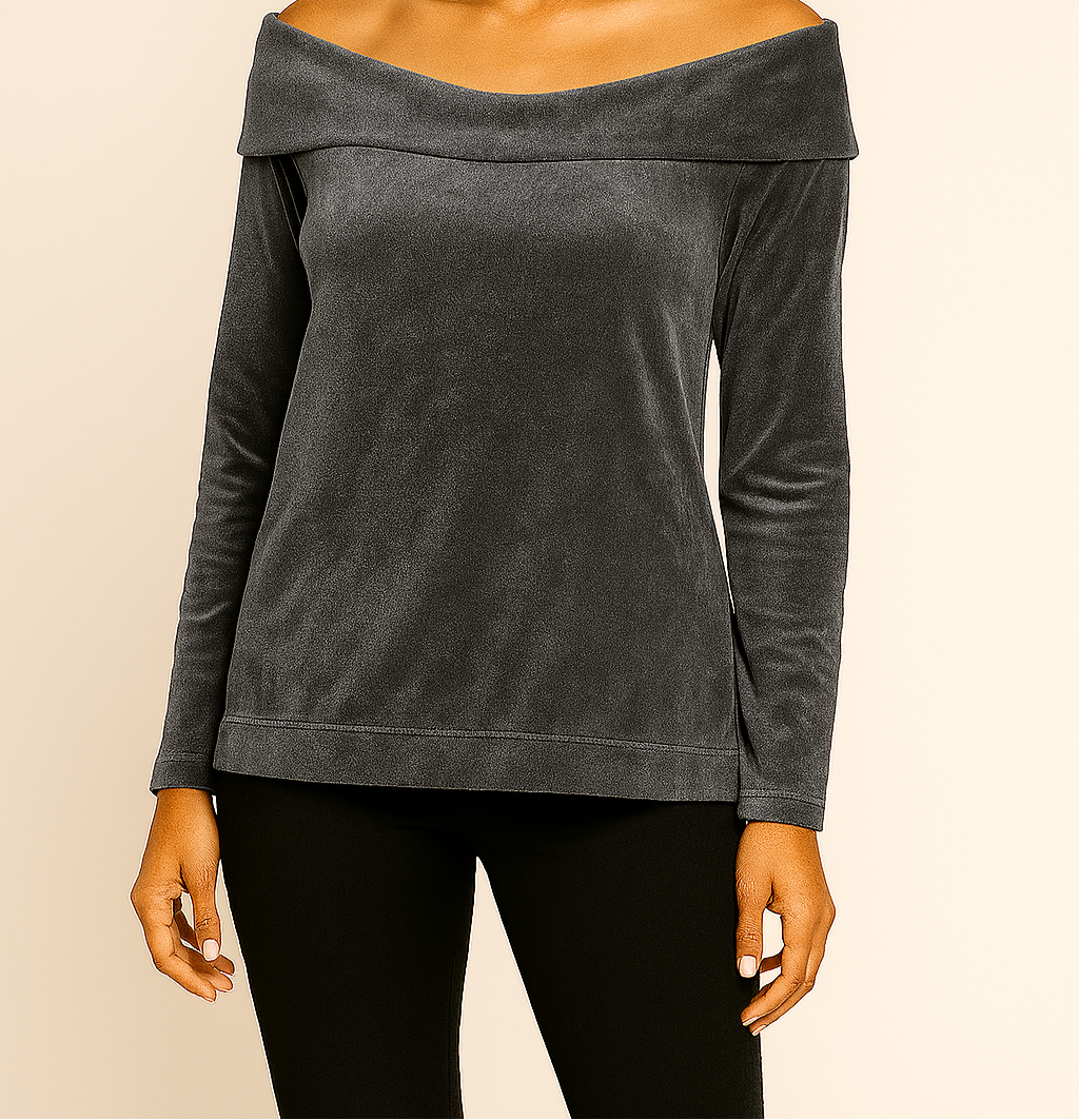 Off-the-Shoulder Velvet Top
