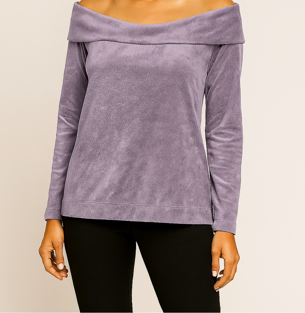 Off-the-Shoulder Velvet Top