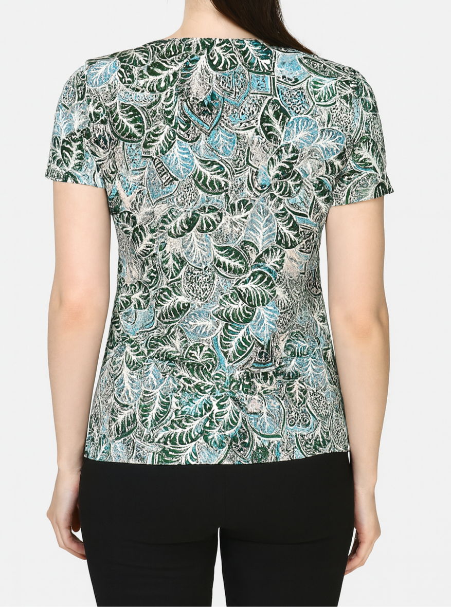 Ladies Leaf-print Top
