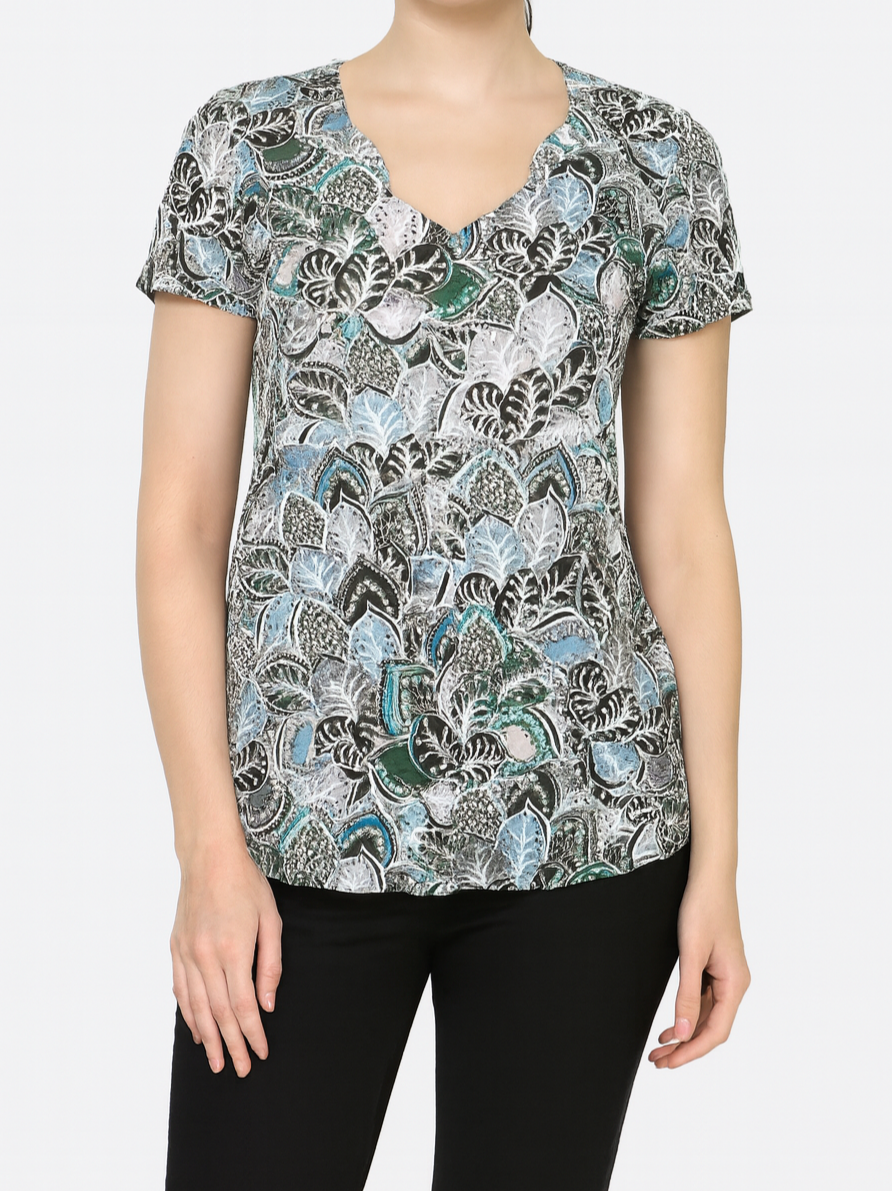 Ladies Leaf-print Top
